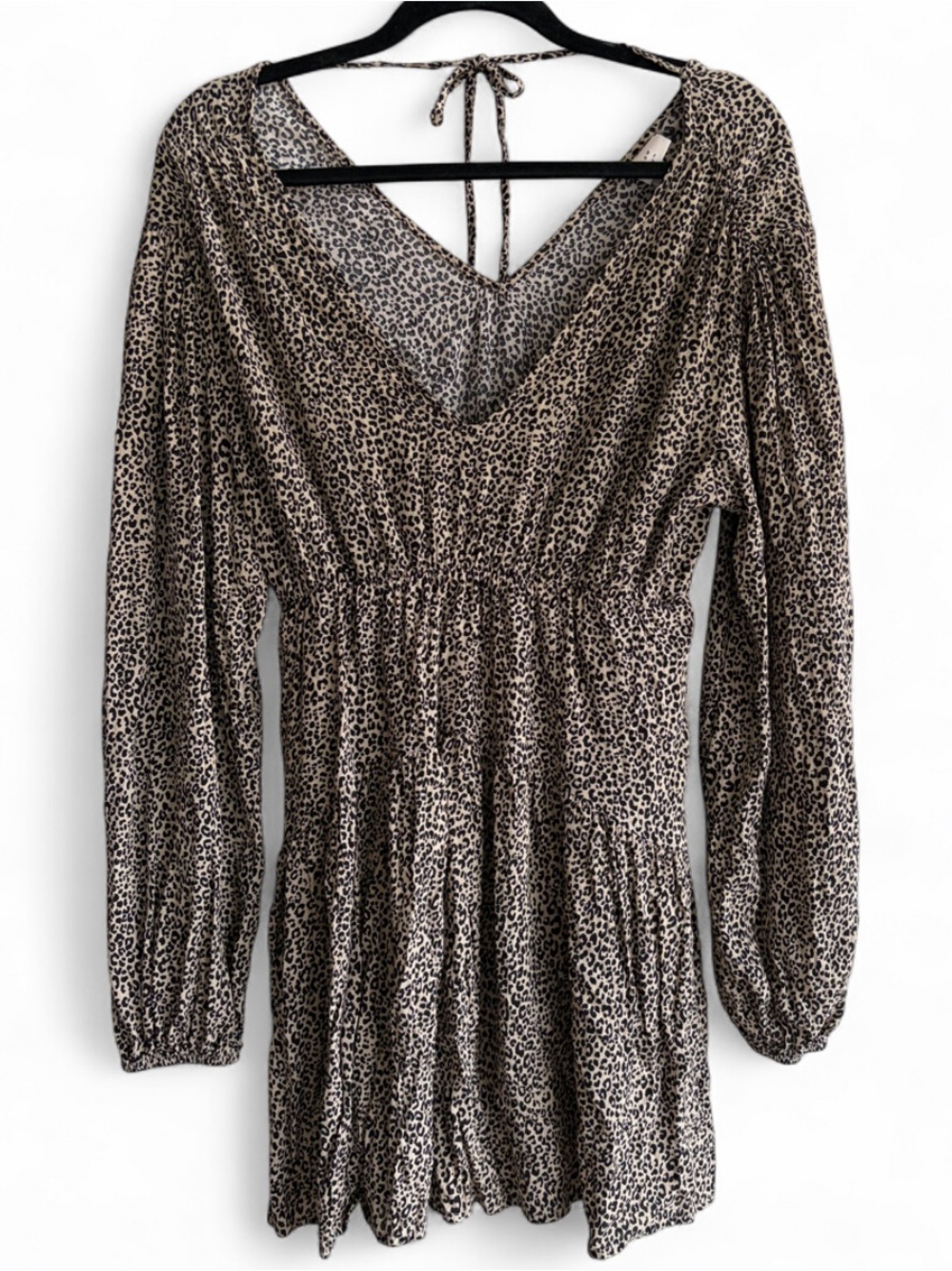 A NEW DAY Animal Print Cheetah Leopard Tier Mini Dress | Altcore Boho - SMALL